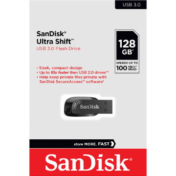 Imagem de PEN DRIVE SANDISK ULTRA SHIFT 128GB USB 3.0 -SDCZ410-128G-G46