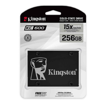 Imagem de SSD KINGSTON KC600 256GB 2,5" SATA 3 - SKC600/256G