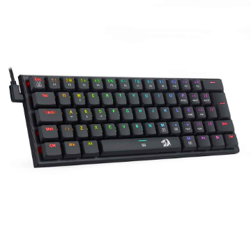 Imagem de TECLADO MECANICO GAMER REDRAGON ANIVIA PRETO RGB COM SWITCH AZUL ABNT-2  K614-RGB (PT-BLUE)