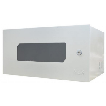 Imagem de MINI RACK MAX ELETRON 19 POL 3U X 350MM ACRILICO BRANCO C/ 02 CHAVES - 4039 (MONTADO)