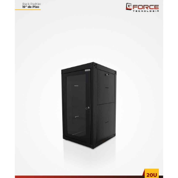 Imagem de RACK SERVIDOR GFORCE PADRAO 19 POL 20U X 570 PISO DESMONTAVEL VISOR DE ACRILICO PT