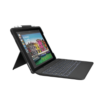 Imagem de CAPA COM TECLADO LOGITECH SLIM COMBO PARA IPAD PRO DE 10,5 POLEGADAS PRETO - 920-008376