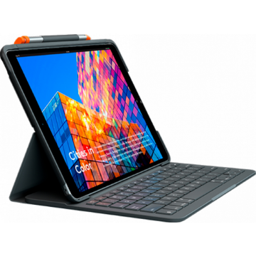 Imagem de CAPA COM TECLADO LOGITECH SLIM FOLIO P/ IPAD 3°GERACAO PRETO - 920-009566