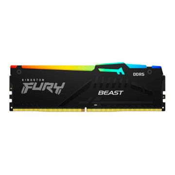 Imagem de MEMORIA KINGSTON FURY BEAST RGB 32GB DDR5 5600MT/s 1.25V BLACK DESKTOP - KF556C40BBA-32