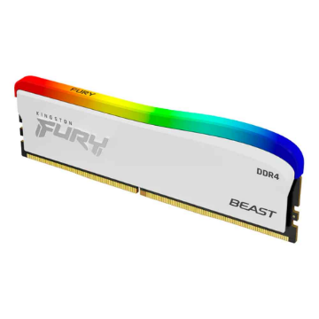 Imagem de MEMORIA KINGSTON FURY BEAST RGB 16GB DDR4 3200MHZ 1.35V WHITE DESKTOP - KF432C16BWA/16