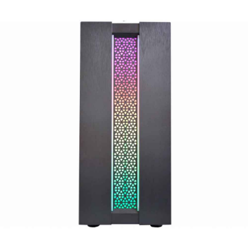 Imagem de GABINETE GAMER K-MEX CG-42TP KRATOS COM PAINEL LED RGB PRETO