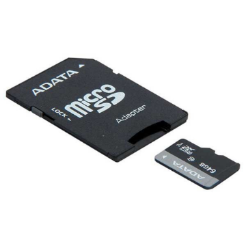 Imagem de CARTAO DE MEMORIA SD ADATA CLASS 10UHS-I 64GB (MICRO + ADAPTADOR) AUSDX64GUICL10-RA1