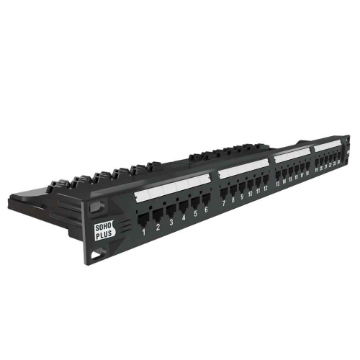 Imagem de PATCH PANEL FURUKAWA SOHOPLUS CAT5E 24 PORTAS T568A/B C/GUIA