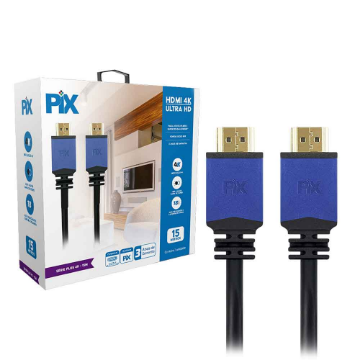 Imagem de CABO HDMI 2.0 - 4K HDR 19P 15M COM FILTRO PIX - 018-1520