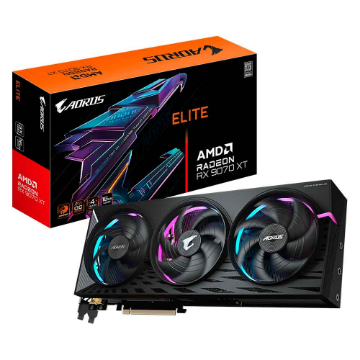 Mostrar detalhes de PLACA DE VIDEO GIGABYTE RX 9070 XT ELITE RADEON 16GB GDDR6 256BITS GV-R9070XTAORUSE-16GD Imagem de PLACA DE VIDEO GIGABYTE RX 9070 XT ELITE RADEON 16GB GDDR6 256BITS GV-R9070XTAORUSE-16GD