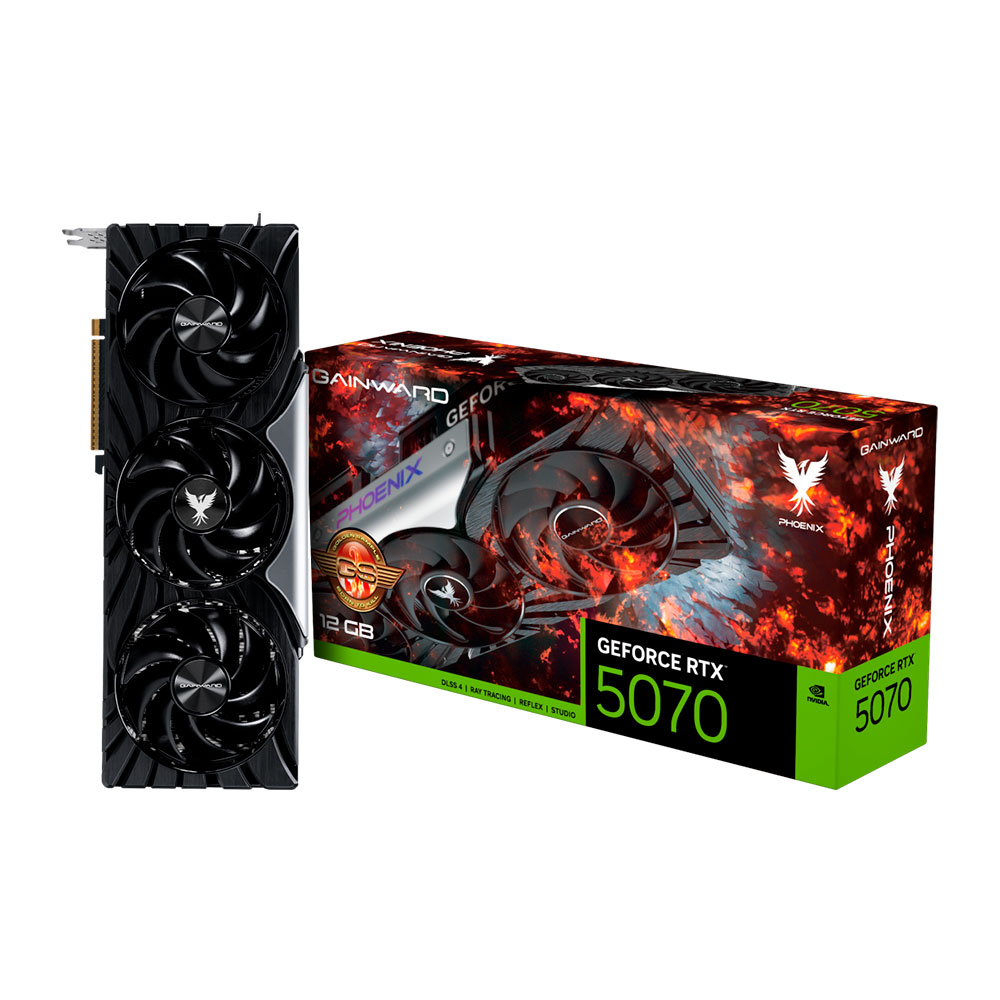 Imagem de PLACA DE VIDEO GAINWARD GEFORCE RTX 5070 GS PHOENIX 12GB GDDR7 192BITS NE75070T19K9-GB2050X