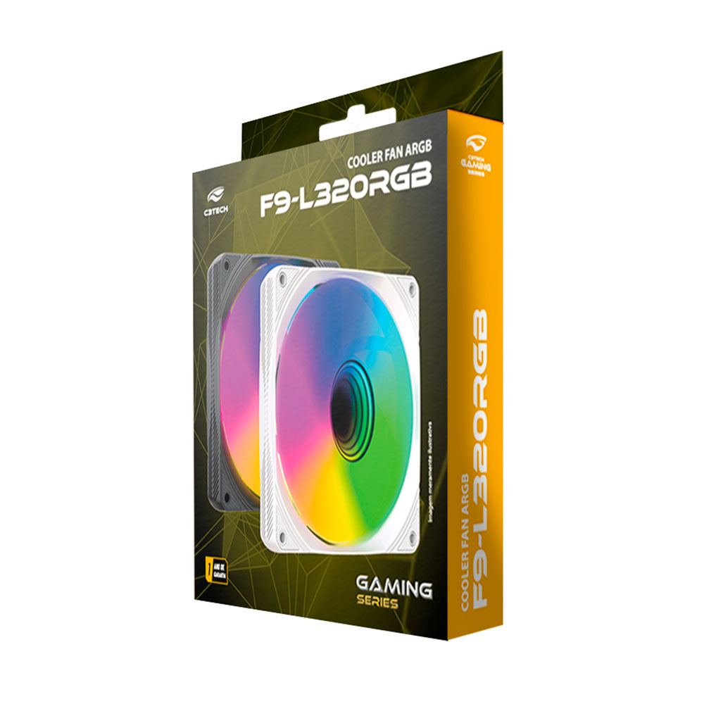 Mostrar detalhes de COOLER PARA GABINETE C3TECH ARGB PRETO F9-L320BK 120MM Imagem de COOLER PARA GABINETE C3TECH ARGB PRETO F9-L320BK 120MM