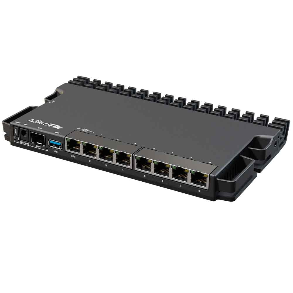 Imagem de ROTEADOR ROUTER BOARD POE 07 PORTAS GE + 01 PORTA 2.5G + 01 PORTA SFP+ RB5009UG+S+IN - MIKROTIK