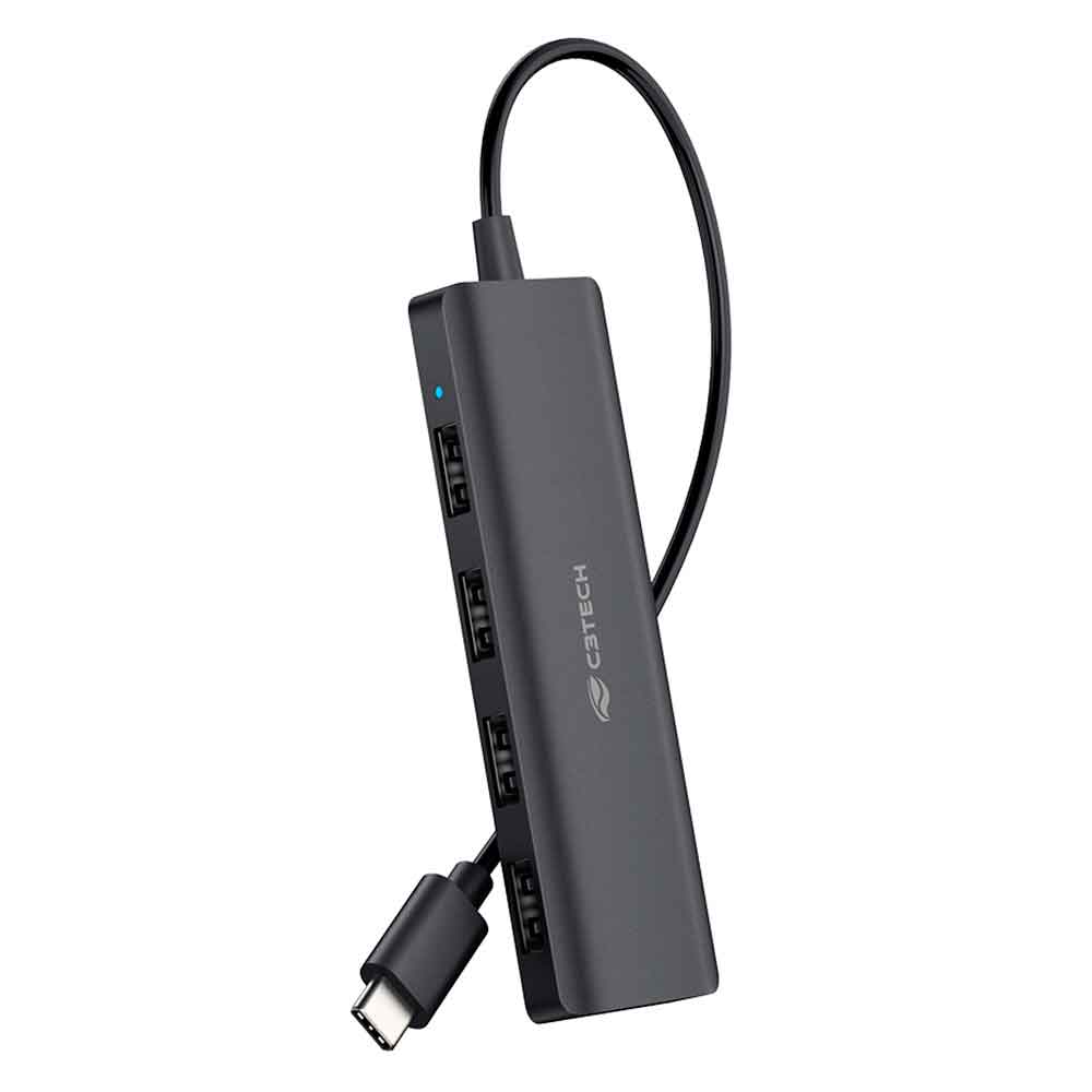 Mostrar detalhes de HUB USB C3TECH 2.0 4 PORTAS USB-USBC PRETO HU-C230BK Imagem de HUB USB C3TECH 2.0 4 PORTAS USB-USBC PRETO HU-C230BK
