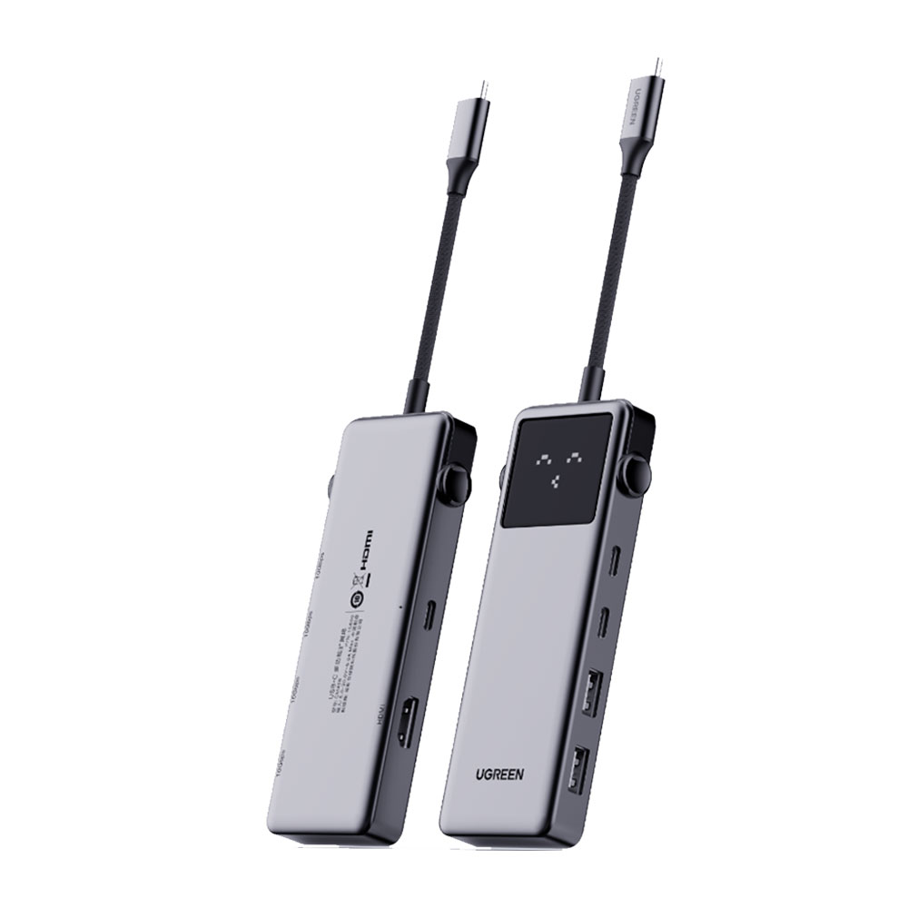 Mostrar detalhes de HUB USB UGREEN 6 EM 1 COM HDMI/2P USB-C 3.2/2P USB-A 3.0/USB-C 100W - CM888 Imagem de HUB USB UGREEN 6 EM 1 COM HDMI/2P USB-C 3.2/2P USB-A 3.0/USB-C 100W - CM888