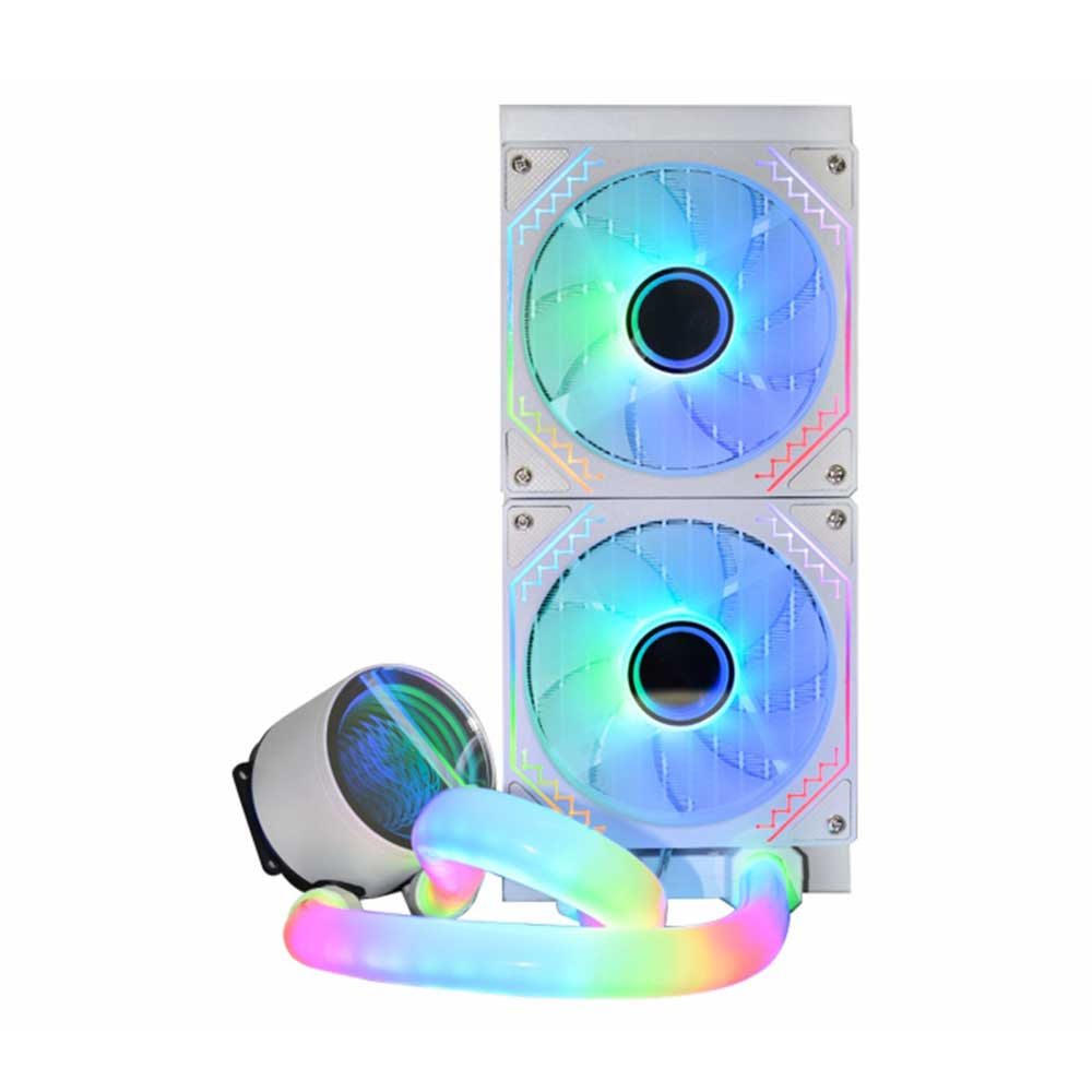 Mostrar detalhes de WATER COOLER WACD K-MEX BIFROST INFINITE 240MM ARGB BRANCO Imagem de WATER COOLER WACD K-MEX BIFROST INFINITE 240MM ARGB BRANCO
