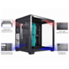 Imagem de Gabinete Gamer K-mex Cg-02ad Spacez1 Preto Micro Atx  C/barra De Led, Sem Fan