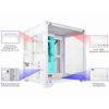 Imagem de Gabinete Gamer K-mex Cg-w2ad Spacez1 White Micro Atx C/barra De Led, Sem Fan