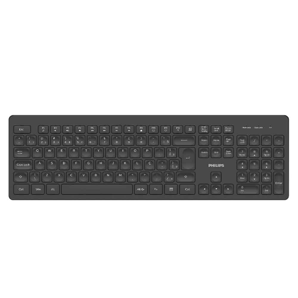 Imagem de TECLADO PHILIPS SEM FIO PRETO ABNT2 - SPK6308B