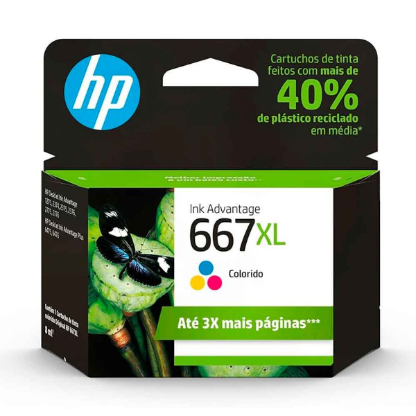 Imagem de CARTUCHO HP 3YM80AB 667XL TRICOLOR