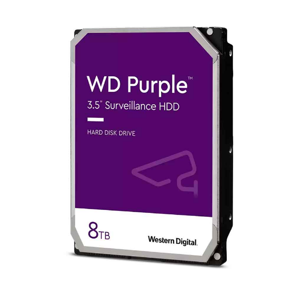 Imagem de HDD WD PURPLE 8 TB PARA SEGURANCA / VIGILANCIA / DVR - WD85PURZ