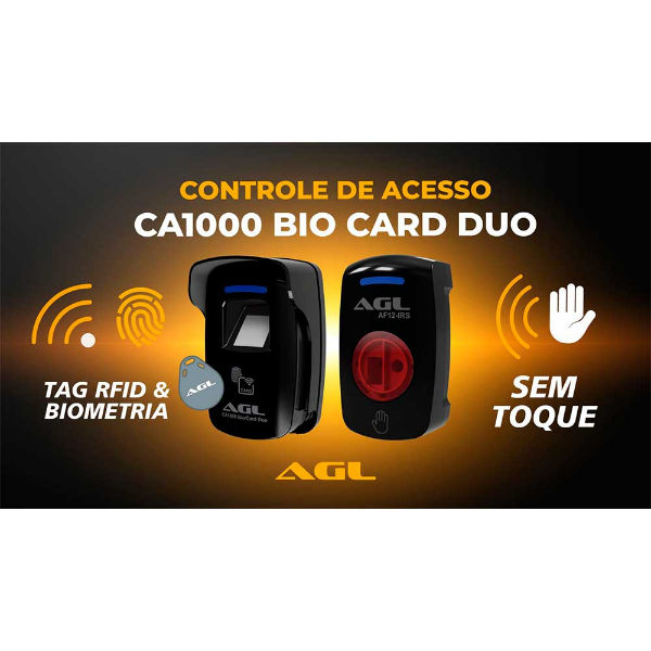 Imagem de CONTROLE DE ACESSO CA1000 BIO CARD DUO SOBREPOR PRETO 1202030 AGL