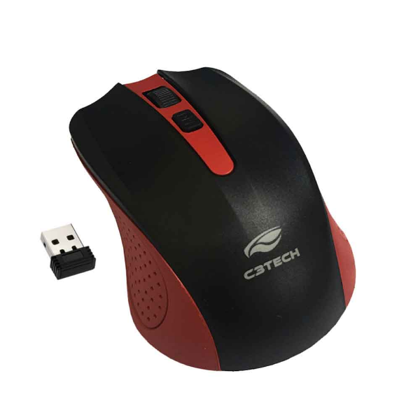 Imagem de MOUSE C3TECH M-W20RD SEM FIO NANO RECEPTOR VERMELHO