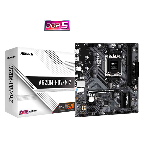 Imagem de PLACA MAE (AMD) ASROCK A620M-HDV/M.2 DDR5 AM5