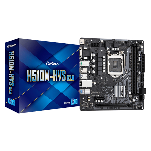 Imagem de PLACA MAE (INTEL) ASROCK H510M-HVS R2.0 DDR4 LGA1200 10° E 11° GERACAO