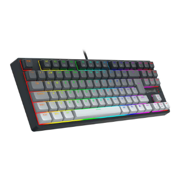 Imagem de TECLADO REDRAGON MECANICO GAMER DAKSA PRETO E CINZA RGB COM SWITCH MARROM K576GG-RGB (PT-BROWN)