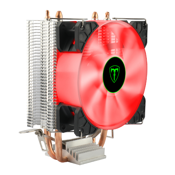 Imagem de COOLER PARA PROCESSADOR T-DAGGER INTEL/AMD IDUN R PRETO FAN 90MM LED VERMELHO - T-GC9109 R