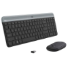 Imagem de KIT MOUSE E TECLADO LOGITECH MK470 SLIM SEM FIO USB GRAFITE