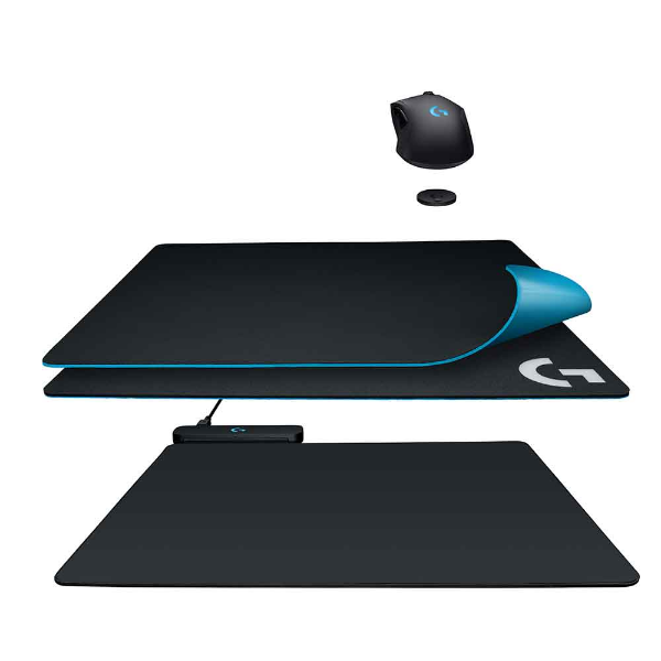 Imagem de MOUSEPAD GAMER LOGITECH C/ BASE CARREGAMENTO G POWERPLAY PRETO - 943-000208