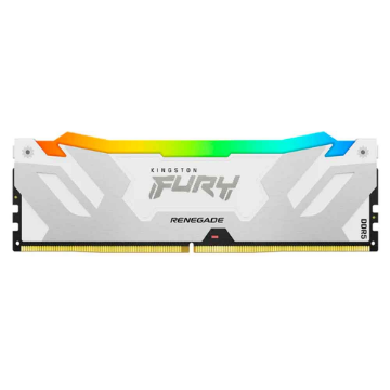 Imagem de MEMORIA KINGSTON FURY RENEGADE RGB 16GB DDR5 6000MHZ 1.35V WHITE DESKTOP - KF560C32RWA-16