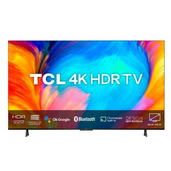 Imagem de TV 75" LED TCL 4K/SMART/ GOOGLE TV/UHD/ BORDA FINA/ USB/ 3HDMI  - 75P635