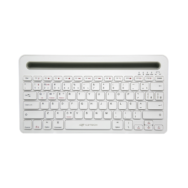 Imagem de TECLADO C3TECH SEM FIO BLUETOOTH MULTI DEVICE K-BT100WH