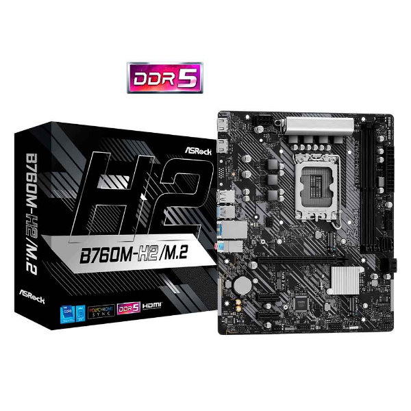 Imagem de PLACA MAE (INTEL) ASROCK B760M-H2/M.2 DDR5 LGA1700 12° 13° E 14° GERACAO