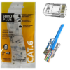 Imagem de CONECTOR MACHO RJ45 DE PASSAGEM FURUKAWA SOHOPLUS CAT6 PARA CABO SOLIDO E FLEXIVEL PCT 10 UNI