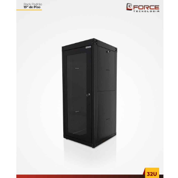 Imagem de RACK SERVIDOR GFORCE PADRAO 19 POL 32U X 570 PISO DESMONTAVEL VISOR DE ACRILICO PT