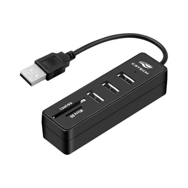 Imagem de HUB USB C3TECH 2.0 5 PORTAS HU-L200BK