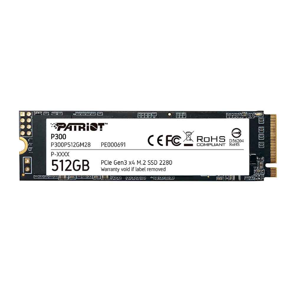 Imagem de SSD PATRIOT P300 512GB M.2 2280 NVME PCIE GEN 3x4 - P300P512GM28