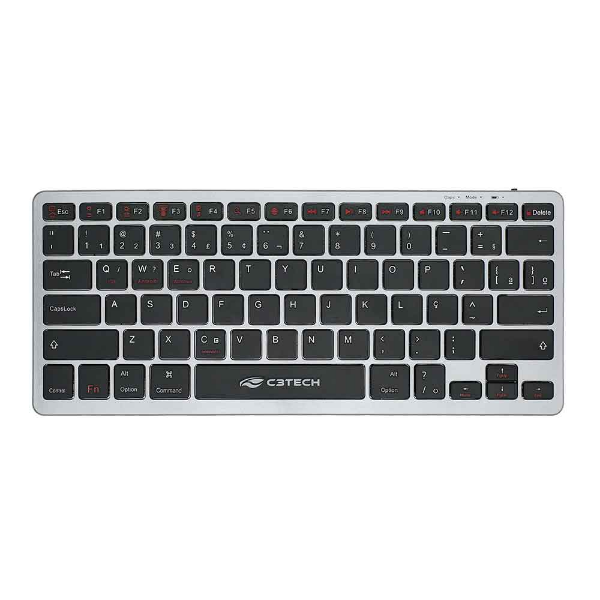 Imagem de TECLADO C3TECH S/FIO BLUETOOH K-BT50BK