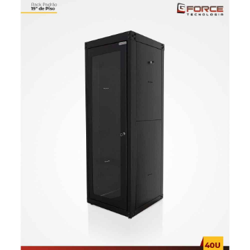 Imagem de RACK SERVIDOR GFORCE PADRAO 19 POL 40U X 570 PISO DESMONTAVEL VISOR DE ACRILICO PT