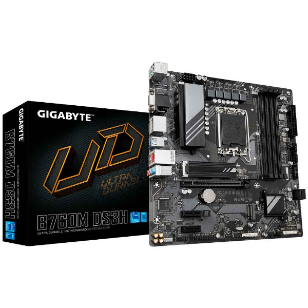 Imagem de PLACA MAE (INTEL) GIGABYTE B760M DS3H 1.0 DDR5 LGA1700 12° 13° E 14° GERACAO