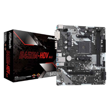 Imagem de PLACA MAE (AMD) ASROCK B450M-HDV R4.0 DDR4 AM4