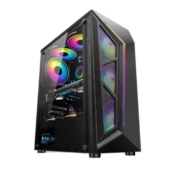 Imagem de GABINETE BRAZILPC GAMER ATX BPC-005B BLACK COM 4 COOLER SEM FONTE