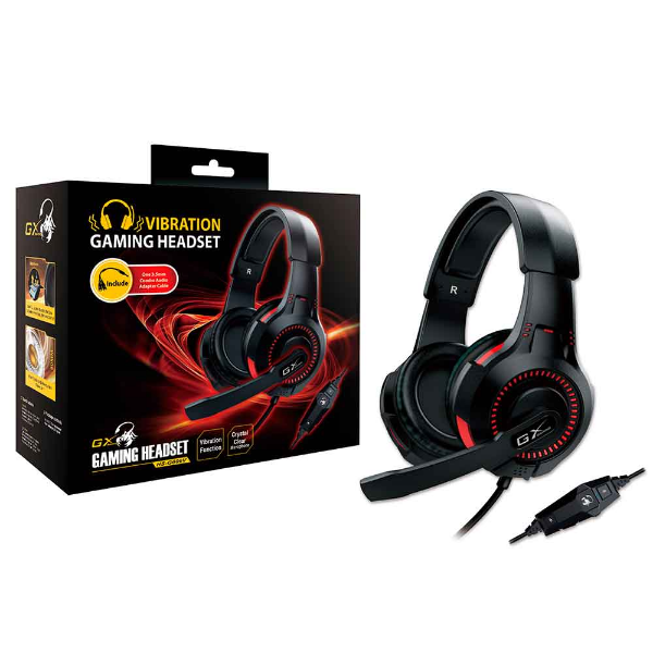 Imagem de HEADSET GAMER GENIUS HS-G600V COM VIBRACAO PRETO