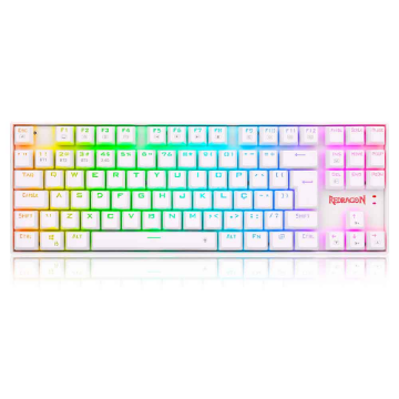 Imagem de TECLADO REDRAGON MECANICO GAMER KUMARA PRO RGB WIRELESS BRANCO SWITCH BLUE K552RGB-BRS-W (PT BLUE)