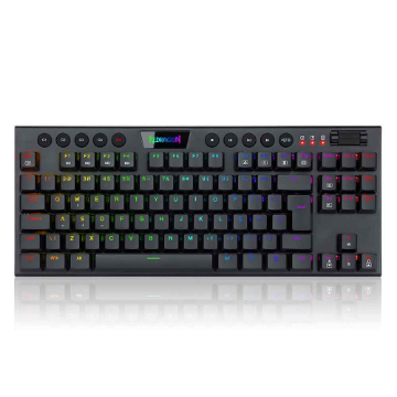 Imagem de TECLADO REDRAGON MECANICO GAMER HORUS TKL RGB PRETO SWITCH MARROM K622-RGB