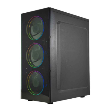 Imagem de GABINETE GAMER K-MEX CG-CL10 DIVINUS COM KIT COOLER ARGB PRETO